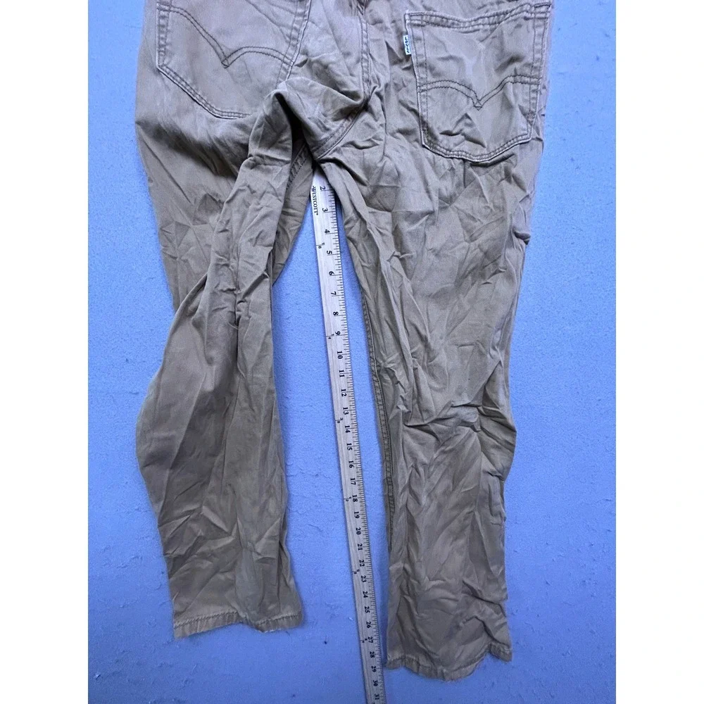 Levis 514 Straight Fit Cotton Twill Tan Khaki 32x30 Mens